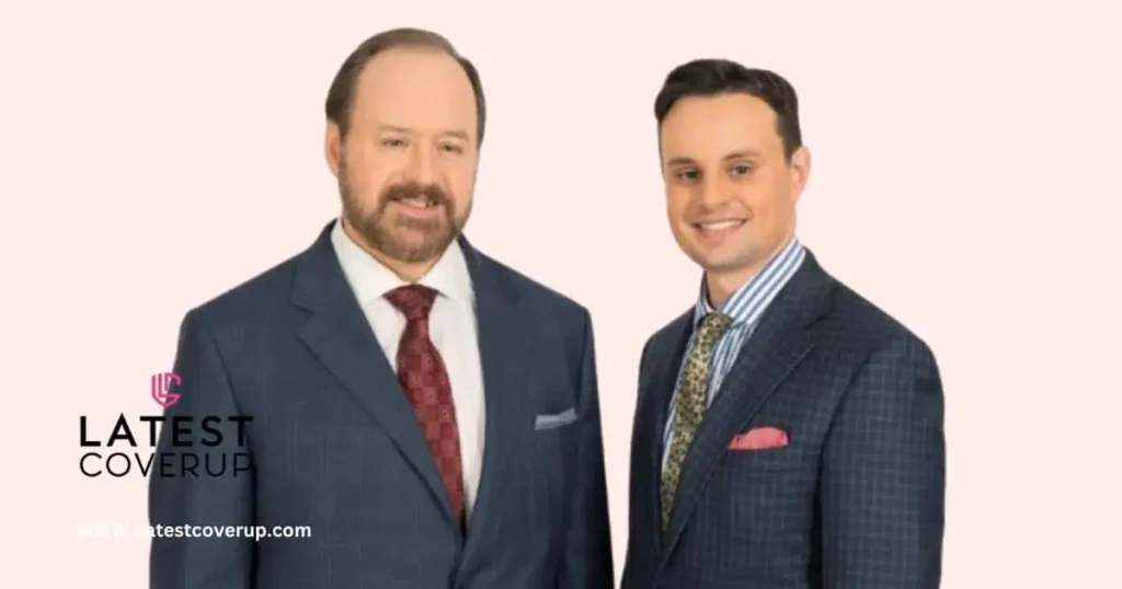 Two men in suits standing side by side, representing the business acumen of John Rosenstern and his net worth.